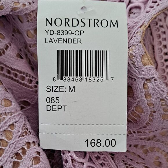 Harlyn by Nordstrom Eyelet Sleeveless Minidress Lavender Medium - Picture 6 of 9